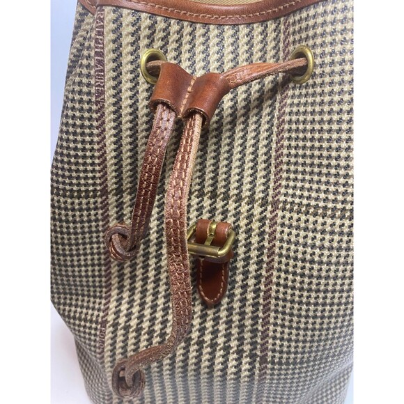 Polo Ralph Lauren Houndstooth Pattern sling bag Pvc Leather Vintage Limited - Picture 4 of 16